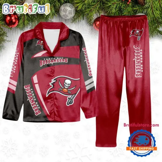 Discover FL Tampa Bay Special Football Team Winter Season Satin Pajamas Set