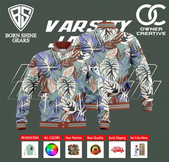 Discover Custom Letterman Sublimation Jacket, Personalized Varsity Jacket, Baseball Jacket