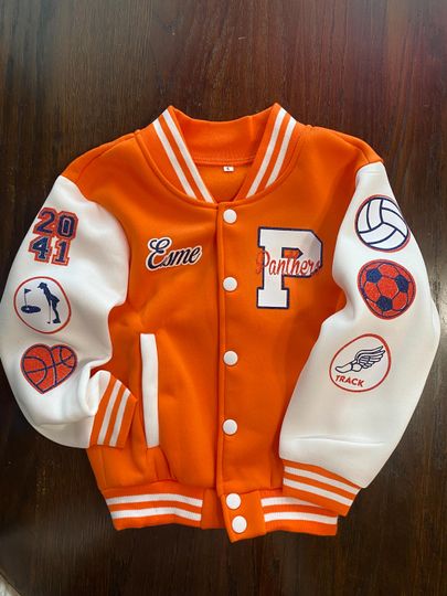 Discover Custom Varsity Jacket, Kid Custom Cheer Squad Baseball Jacket, Customized Kid Sports