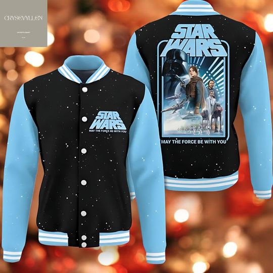 Star Wars Varsity Jacket, Galactic Baseball Jacket, Jedi Sith Streetwear