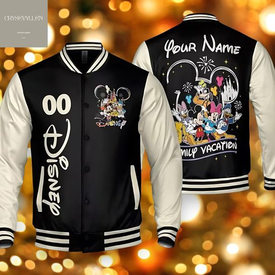 Discover Personalized Disney Jacket: Family Matching Varsity Style (Unisex)