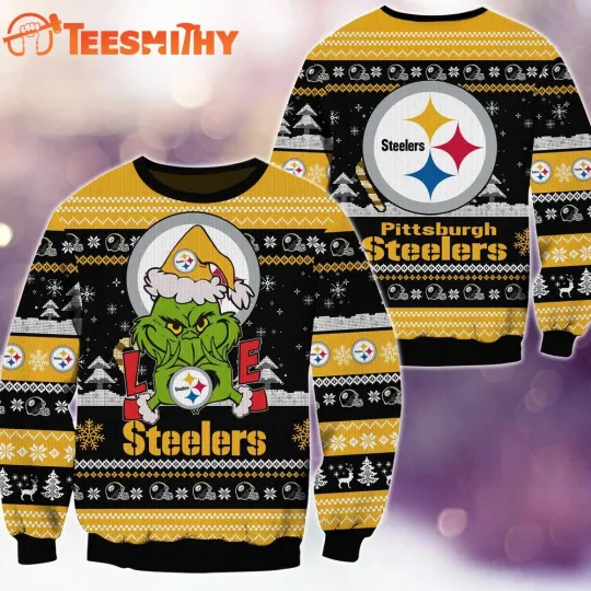 Discover Pittsburgh Steeler football funny character Football Limited Ugly Christmas Sweater S-5XL