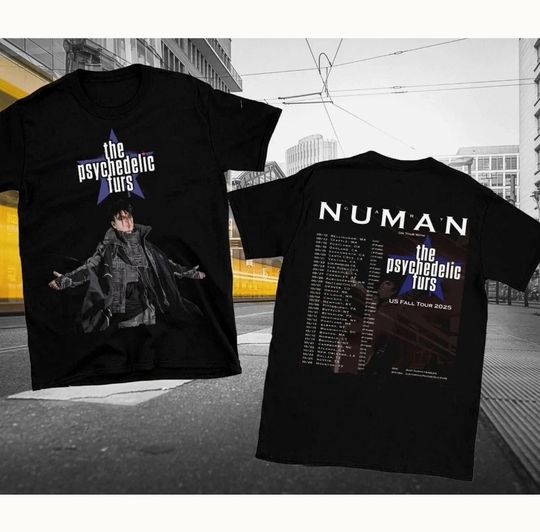 Discover The Psychedelic Furs Gary Numan 2025 Tour Reprint Double Sided T-Shirt