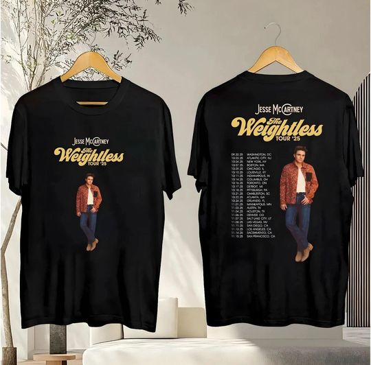 Discover Jesse Mccartney Tour 2025 T-shirt, Jesse Mccartney the Weightless Tour T-Shirt