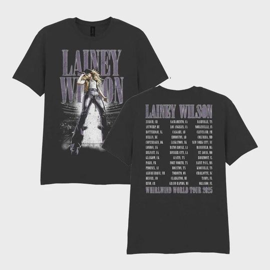 Discover Lai.ney Wil.son Whirlwind World Tour 2025 T-Shirt