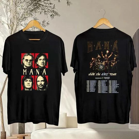 Discover Man Vivir Sin Aire Tour 2025 T-Shirt, Mana Band Tour 2025 T-Shirt