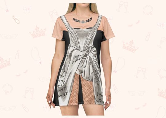 Discover Poetry T-shirt Dress, Fun Loungewear, Gift for Women