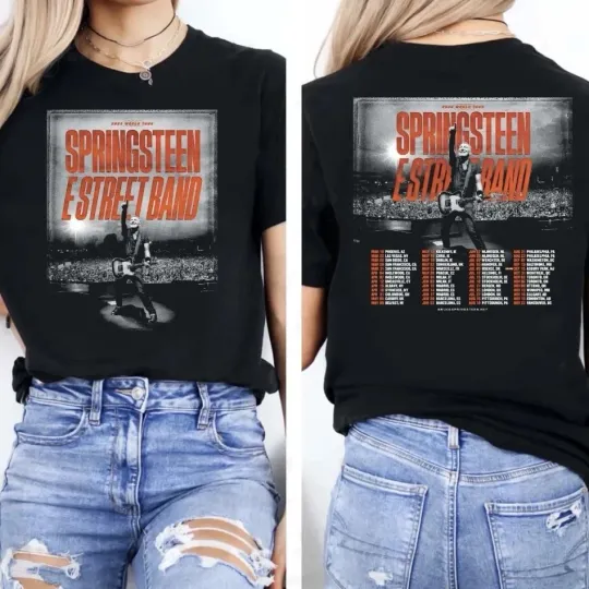 Bruce Springsteen Concert T-Shirt 2025 Tour Unisex Vintage Double Sided Tee