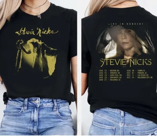 Discover Stevie Nicks 2025 Live Tour Unisex Two-Sided T-Shirt