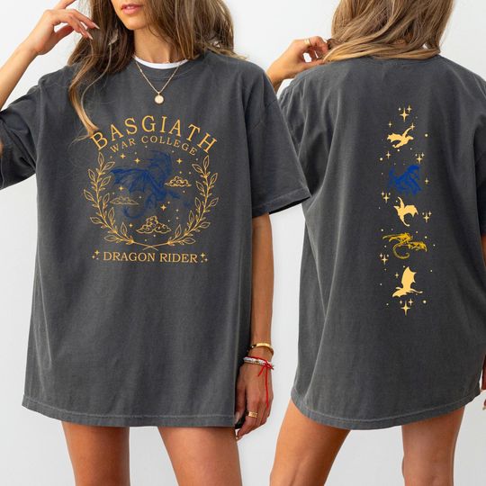 Basgiath War College Double Sided T-Shirt, Fourth Wing Dragon Rider Tee