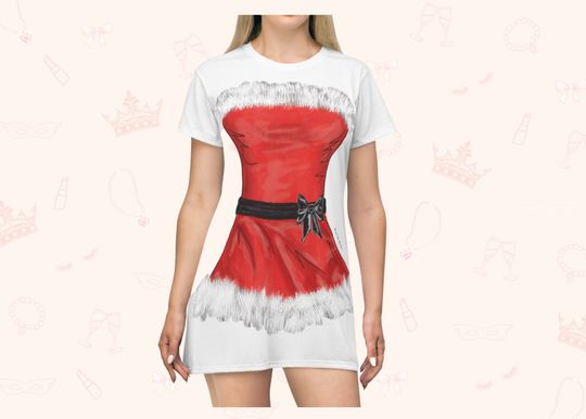 Discover Santa T-Shirt Dress: Holiday Costume Loungewear