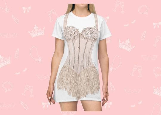 Discover Burlesque T-Shirt Dress: Flapper Costume Loungewear