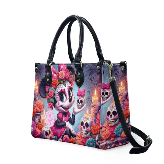 Discover Minnie Mouse Leather Handbag for Women, Vintage Disney Halloween Gift