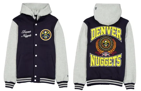 Discover Denver Nuggetts N.B.A Men Sports Sweatshirt Cotton Casual Hooded Jacket Jersey New
