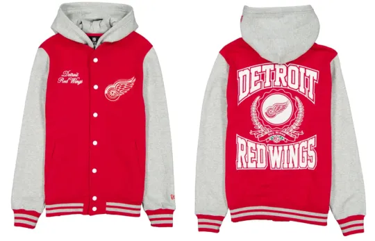 Discover Detroit Red Wiing N.H.L Men's Sports Sweatshirt Cotton Casual Hooded Jacket Jersey
