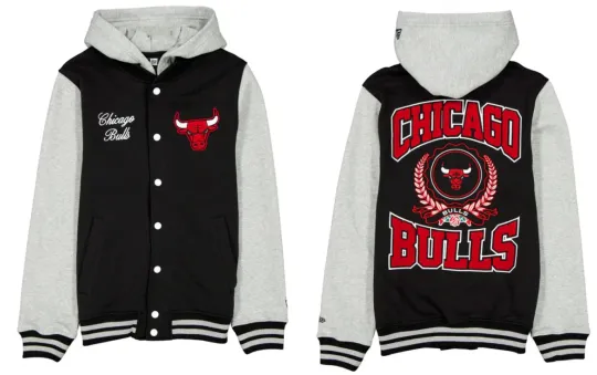 Chicago Bulls N.B.A Men's Sports Sweatshirt Cotton Casual Hooded Jacket Jersey