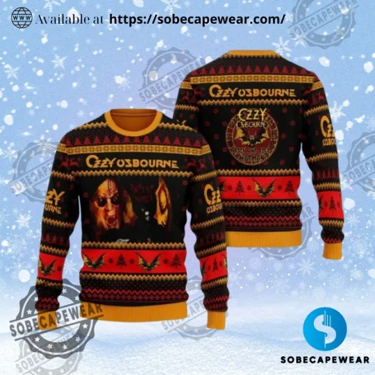Ozy Osbourne Forever Legend 2025 Christmas Ugly Sweater