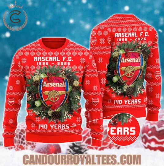 Discover Arsenall Fc 140 Years 3D Noel Ugly Sweater
