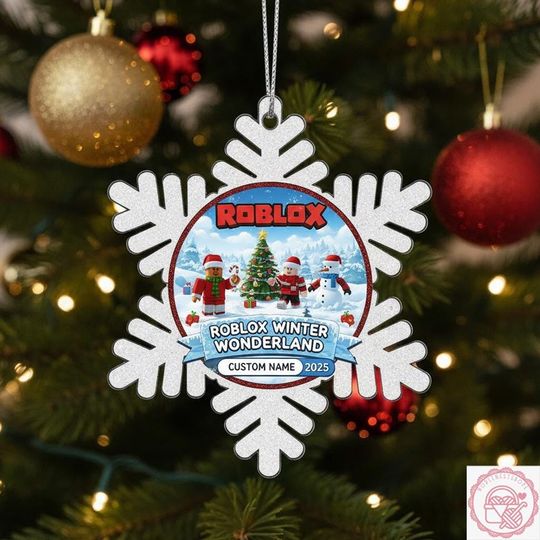 World of Roblox Ornament, Custom Name Roblox Game Ornament, Christmas Decor, Roblox Christmas Ornament, Teen Boy Christmas Gift 2025