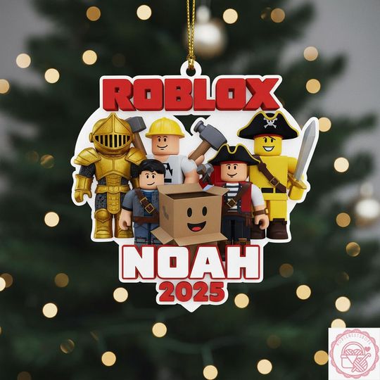 Roblox Christmas Ornament, World of Roblox Ornament, Custom Name Roblox Game Ornament, Kids Roblox Christmas Gift, Christmas Gift