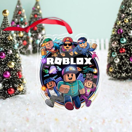 Roblox Christmas Ornament, Roblox Game Acrylic Christmas Ornament, World of Roblox Ornament, Kids Roblox Game Blockmas Gift, Roblox Ornament