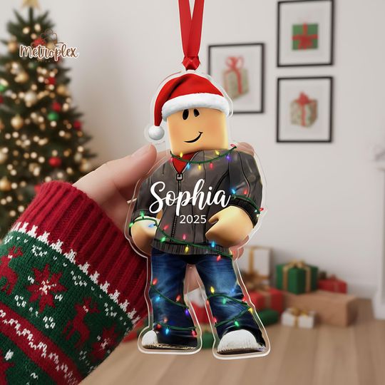 Discover Personalized Gamer Boy Acrylic Ornament: Custom Christmas Keepsake