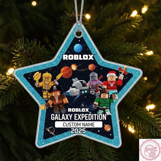 Roblox Christmas Ornament, Teen Boy Christmas Gift 2025,  World of Roblox Ornament, Custom Name Roblox Game Ornament, Christmas Decor