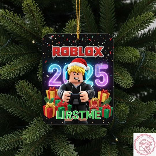 Roblox Boy Christmas Ornament, Roblox Christmas, Custom Boy Ornament, Ornament 2025, Personalized Roblox Boy Christmas Ornament