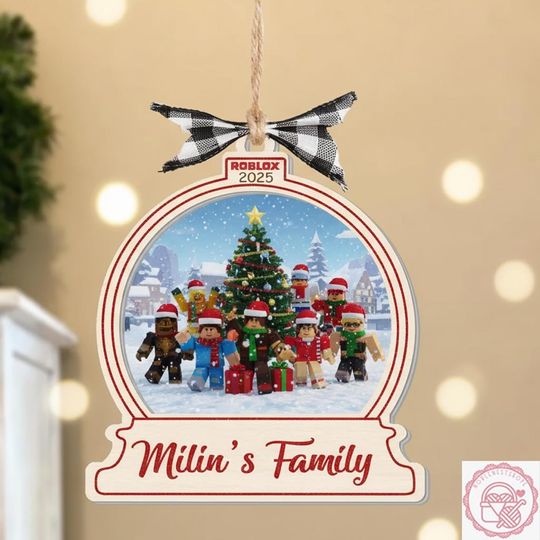 Merry Christmas Roblox Ornament, Roblox Christmas Ornament, Personalized Gamer Ornament, Christmas Acrylic/Wooden Ornament Tree Decoration
