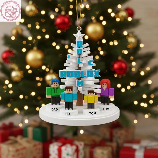 Custom Roblox Christmas Ornament, Personalized Roblox Game Ornament, Kids Roblox Christmas Gift, Gamer Gift, Custom Name Christmas Ornament