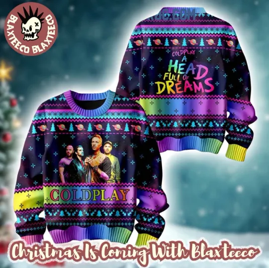 Discover Coldplay A Head Full Of Dreams Colorful Ugly Christmas Sweater