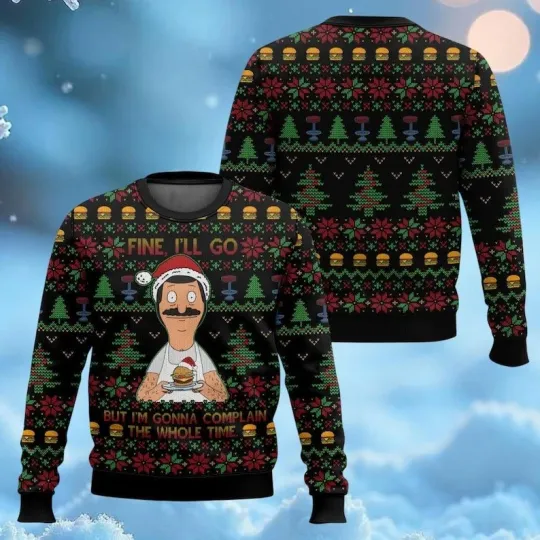 Discover Bob Belcher Christmas Sweater, Belcher Burgers Xmas Sweatshirt, Funny Burgers