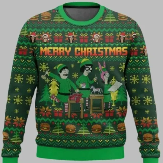 Discover Merry Christmas Bob’s Burgers Ugly Christmas Sweater