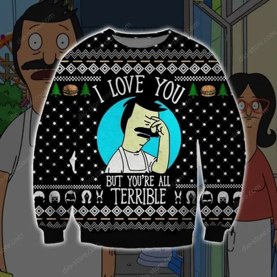 Discover Bob's burgers ugly holiday sweater