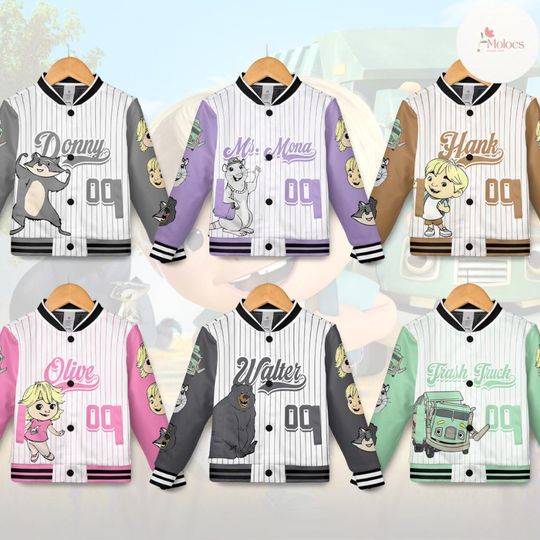 Personalized Trash Truck Baseball Jacket, Hank Trash Truck Jacket