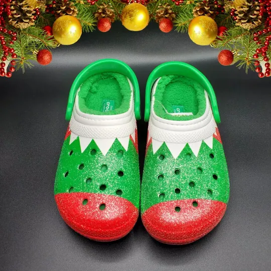 Unisex Classic Holiday Lined Clogs, Fuzzy Clogs