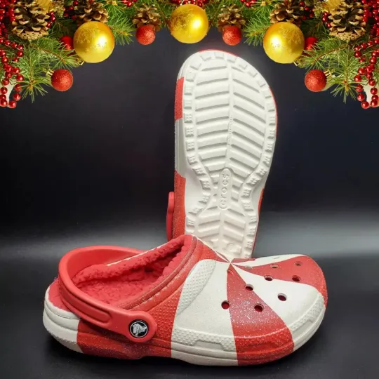 Unisex-Adult Classic Holiday Lined Clogs, Fuzzy Clogs