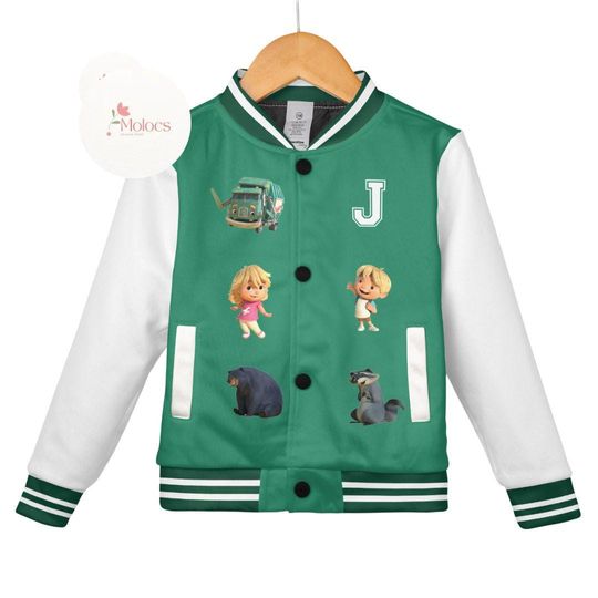 Personalized Trash Truck Baseball Jacket, Hank Trash Truck Birthday Boy Varsity Jacket
