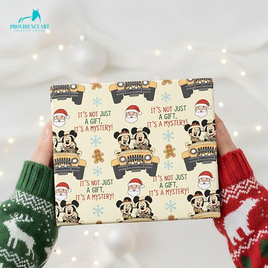 Discover Mickey Safari Christmas Wrapping Paper: Disney Holiday Gift Wrap