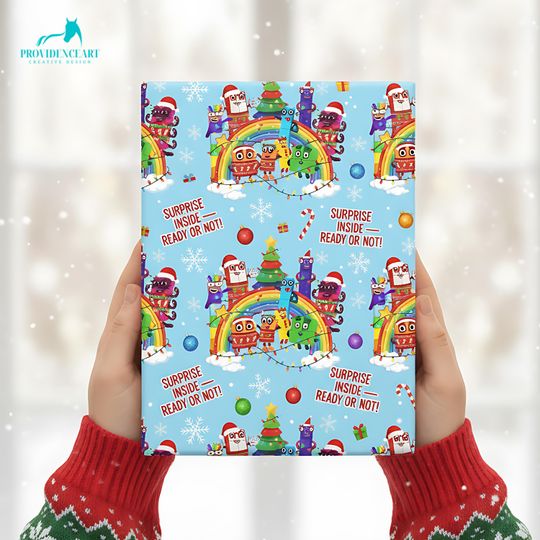 Discover Numberblocks Christmas Wrapping Paper: Colorful Number Cartoon Gift Wrap