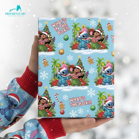 Discover Lilo and Stitch Holiday Wrapping Paper: Tropical Christmas Gift Wrap
