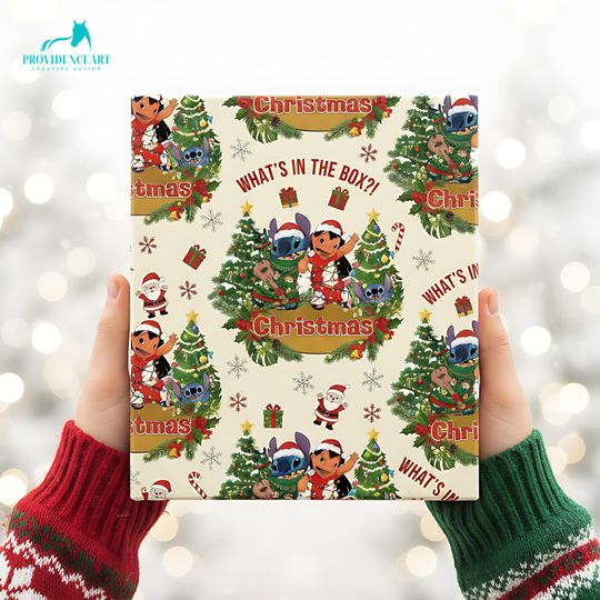 Discover Lilo and Stitch Christmas Wrapping Paper: Disney Printed Gift Wrap