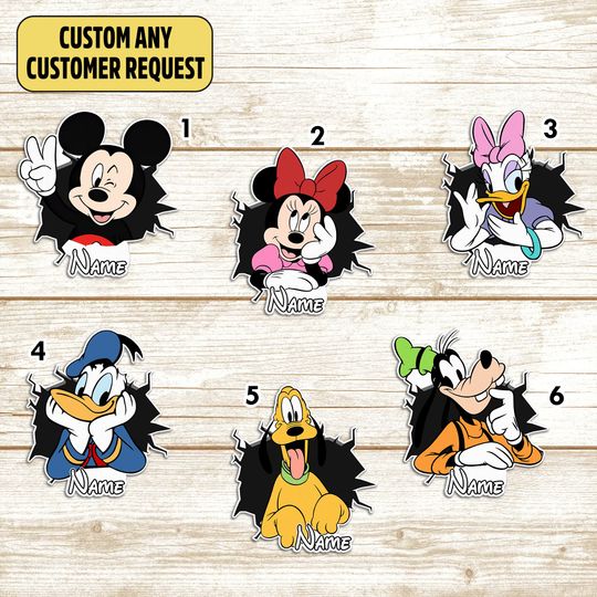 Discover Custom Mickey and Friends Door Magnets, Mickey Mouse Minnie Donald Daisy Goofy Pluto Magnets, Mouse Cruise Trip Stateroom Decoration