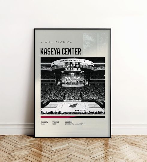 Discover Miami Heat Stadium Poster, Basketball Stadium Wall Art, Sports Print