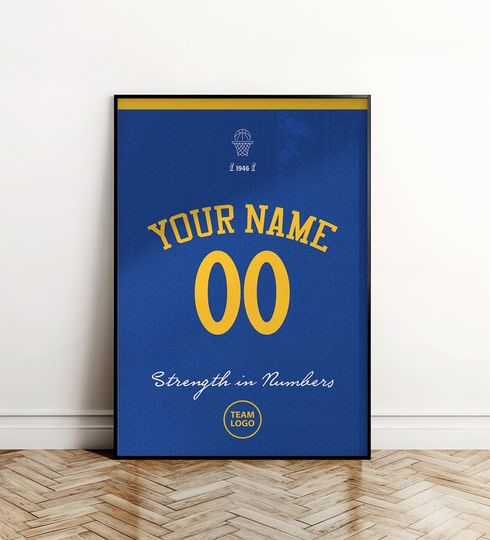Custom Golden State Basketball Team Poster, American Basketball Poster, Gift for Fan, Home Decor