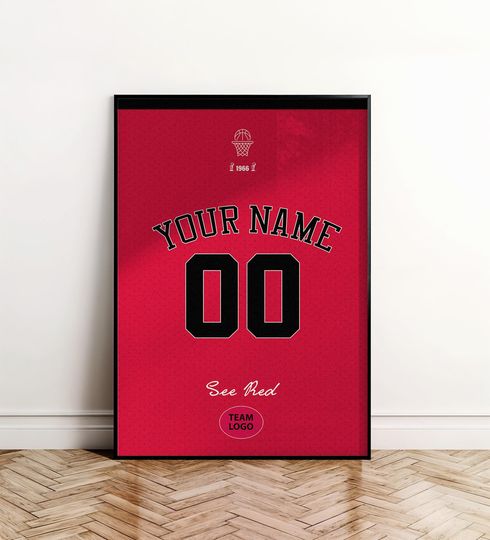 Discover Custom Chicago Basketball Team Poster, American Basketball Poster, Gift for Fan, Home Decor