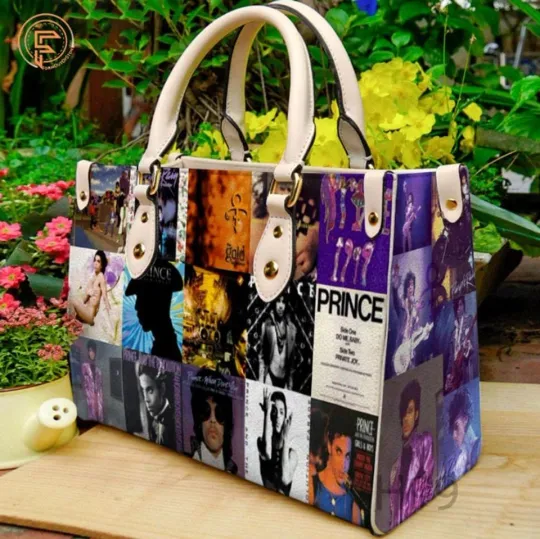 Discover Prince Pur Rain Leather Handbag, Music Lover's Shoulder Bag, Gift