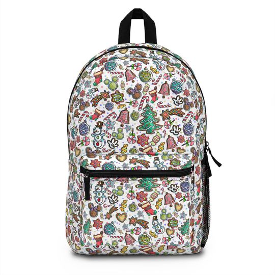 Discover Festive Patterned Backpack | Holiday School Bag, Christmas Gift, Cute Backpack for Kids, Fun Travel Accessory, Colorful Daypack