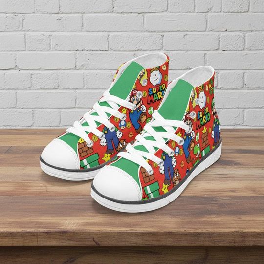Super Mario Bros | Kids & Youth, Adult  High Top Sneakers
