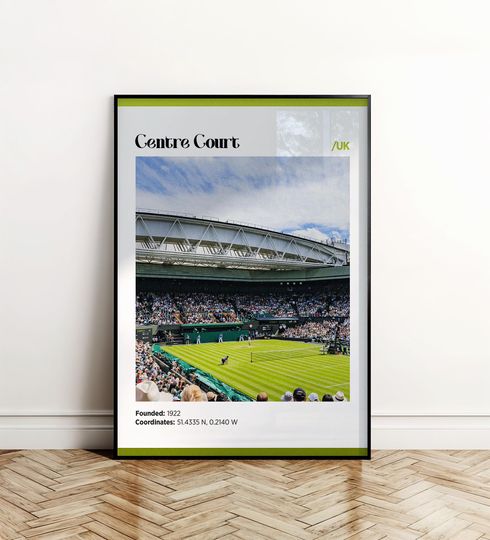 Discover Centre Court Poster | Wibledon Court | Tennis Wall Art | London Grand Slam Print | Digital Download